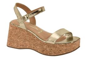 Sandália Anabela Plataforma Metalizada 6559203 Feminino Sandália Anabela Plataforma Metalizada 6559203 Feminino