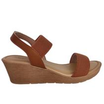 Sandalia anabela tira elastica usaflex elastico e couro Sandalia anabela tira elastica usaflex elastico e couro