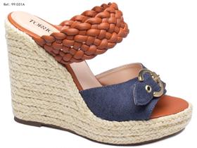 Sandália Anabela Torricella jeans