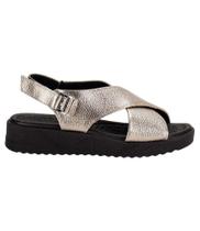Sandalia anabela usaflex couro Sandalia anabela usaflex couro