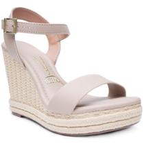Sandália Anabela Vizzano Básica Feminina - Bege Sandália Anabela Vizzano Básica Feminina - Bege
