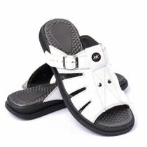 Sandália Anti Stress Chinelo Masculino Couro 8080