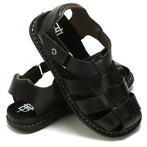 Sandália Anti Stress Chinelo Masculino Ortopédico Couro 1004