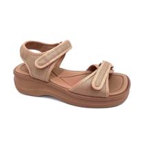Sandália Azaleia Papete De Tecido Vera Soft Marrom Make