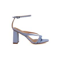 Sandália Azul Celeste Werner Salto Médio Bloco 7,5cm