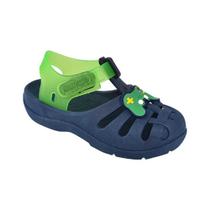 Sandália Babuche Baby Fly Marinho Verde Luelua 129503-852 Sandália Babuche Baby Fly Marinho Verde Luelua 129503-852
