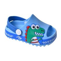Sandália Babuche Croc Infantil Baby Bebe Menino Dinossauro Masculino Criança Confortável Fofo Chinel