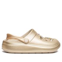 Sandália Babuche Feminina Moleca Collab Ana Castela Dourado