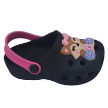 Sandália Babuche Infantil Feminina Papete Chinelo Escolar Estilosa Criança Menina Raposa Flores Lançamento Presente