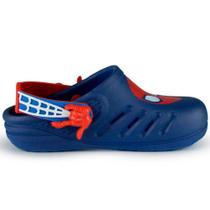 Sandália Babuche Infantil Masculina Grendene Spiderman Azul