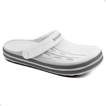 SANDÁLIA BABUCHE MASCULINA BOAONDA STAR 2439 SUPER LEVE Cor:Branco/GrafiteTamanho:41