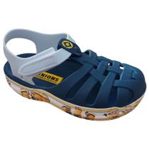 Sandália Babuche Minions Loomp Baby 23156 - Azul Escuro