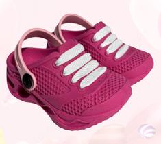 Sandália Babuche ou Crock Infantil Feminino Leve, Macio e Confortável Cores Leves