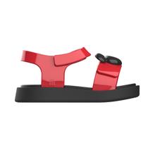 Sandália Baby Mini Melissa Jump + Disney 100 Preto/Vermelho