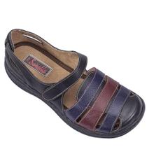 Sandalia Baixa Confort Feminina tiras Coloridas Em Couro Retrô Atualizado 7073 Dia a Dia Sandalia Baixa Confort Feminina tiras Coloridas Em Couro Retrô Atualizado 7073 Dia a Dia