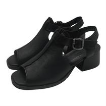 Sandália Baixa Sandal Boot Couro de Carneiro Preto Sandália Baixa Sandal Boot Couro de Carneiro Preto
