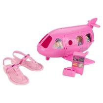 Sandália Barbie Flight Com Avião 22936 Rosa