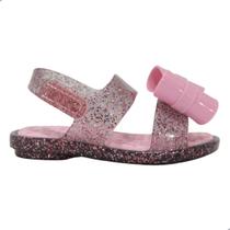 Sandália Barbie Glam Bebê Grendene Kids Rosa Glitter