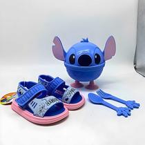 Sandália Bebê Gdn Menina + Brinquedo Divertido Stich 23271
