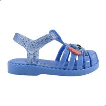 Sandália Bebe Grendene Kids 23323 Disney Duo Azul Médio Glitter