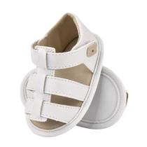 Sandália Bebê Menina Branca Confortável e Macia para Verão
