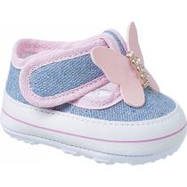 Sandalia Bebe Primeiros Passos Enfeite Borboleta Moda