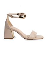 Sandália Bebecê de Salto Bloco com Tira Frontal e Fechamento de Esfera Sandália Bebecê de Salto Bloco com Tira Frontal e Fechamento de Esfera