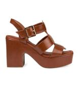 Sandália Bebecê Plataforma com Fivela e Salto Bloco Sandália Bebecê Plataforma com Fivela e Salto Bloco