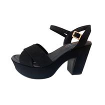 Sandália Bebecê Plataforma Meia Pata Tiras Tramadas