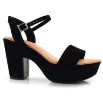 Sandália Bebecê Plataforma Salto Alto Grosso Comfort Feminina T5118-155 (65662)