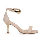 Sandália Bebecê Salto Alto Taça Dourado Com Enfeite Bold Sandália Bebecê Salto Alto Taça Dourado Com Enfeite Bold