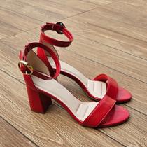 Sandalia bebece salto bloco alto fivela oval - t6059466