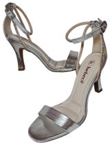Sandália bebece t7539-467 social alta prata com strass
