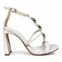 Sandalia Bebece T8620-162 Salto Alto Tira Corrente Feminino