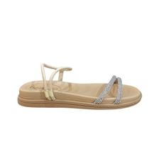 Sandália Beira Rio 8488.113 Feminina Tiras Brilhantes Creme Sandália Beira Rio 8488.113 Feminina Tiras Brilhantes Creme