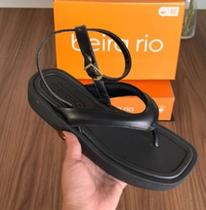 Sandália Beira Rio Asa Delta Flat Tira Ajustável No Tornozelo