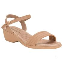 Sandália Beira Rio Conforto Salto Baixo Grosso Casual Feminina Nude Sandália Beira Rio Conforto Salto Baixo Grosso Casual Feminina Nude