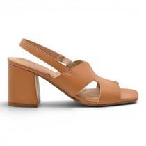 Sandalia Beira Rio Conforto Salto Grosso Feminina Slingback Sandalia Beira Rio Conforto Salto Grosso Feminina Slingback