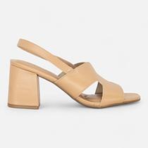 Sandalia Beira Rio Conforto Salto Grosso Feminina Slingback