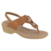 Sandália Beira Rio Feminina Anabela Pedraria Camel