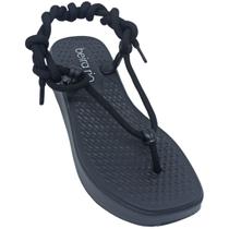 Sandália Beira Rio Feminina com Cordão e Plataforma de 4 cm Sandália Beira Rio Feminina com Cordão e Plataforma de 4 cm