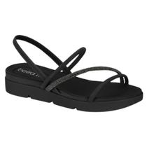 Sandália Beira Rio Feminina Conforto Original Leve Casual Chinelo Papete Rasteira Slide Macio Dia Strass Baixo Delicada Tiras Basic Brilho Fashion