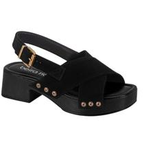 Sandália Beira Rio Feminina Salto Anabela Tiras Largas em x Conforto Sandália Beira Rio Feminina Salto Anabela Tiras Largas em x Conforto