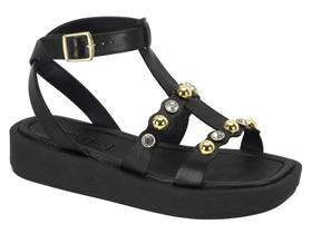 Sandália Beira Rio Flatform Tachas Brilhantes 8487 210 Sandália Beira Rio Flatform Tachas Brilhantes 8487 210