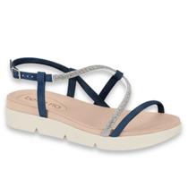 Sandalia Beira Rio Original Feminina Papete Flat Estilo Tiras Com Brilho Elegante Lancamento Fashion Casual Conforto Elegante