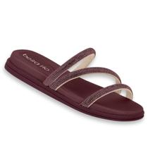 Sandalia Beira Rio Original Papete Slide Feminina Verao Rasteirinha Rasteira Chinelo Strass