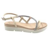 Sandália Beira Rio Papete Flat Form Nude 8387531 Sandália Beira Rio Papete Flat Form Nude 8387531