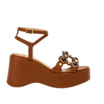 Sandália Bellaze Com Detalhes Marrom Sandália Bellaze Com Detalhes Marrom