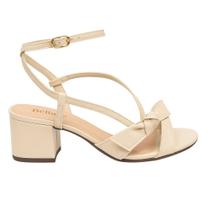 Sandália Bellaze Salto Médio Off White Sandália Bellaze Salto Médio Off White