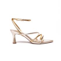 Sandália Belluno Salto Fino Bico Folha Tornozelo